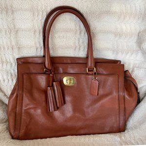 Coach 25365 Leather Large Chelsea Carryall in Brass/Cognac